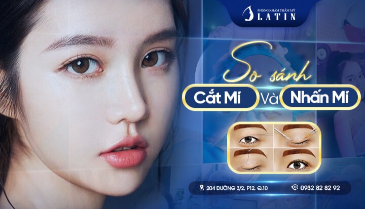So sánh cắt mí và nhấn mí