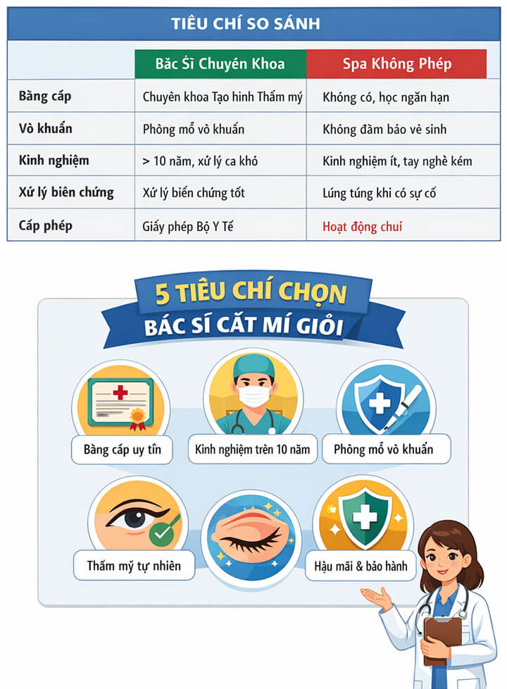 Bác sĩ cắt mí nổi tiếng ở Sài Gòn thực hiện phẫu thuật mí mắt an toàn